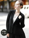 【1000円4000円クーポン 8/11 1:59まで】スペッチオ シフォン ショールカラー ジャケット レディース 秋ジャケット 秋 黒 40代 50代 60代 ブラックフォーマル フォーマルジャケット 大きいサイズ ブラック フォーマル クリスタルプリーツ 伸縮 送料無料