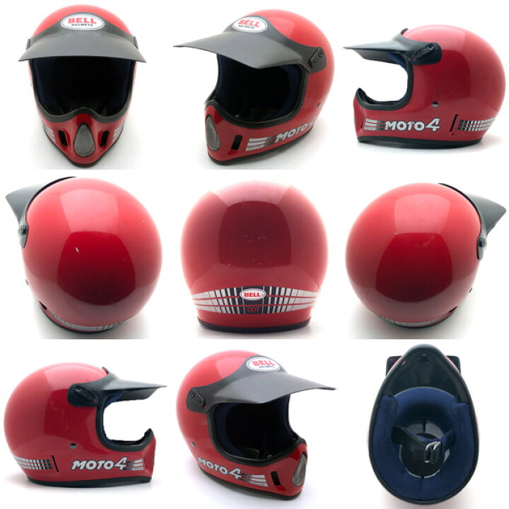 楽天市場】純正バイザー付 BELL MOTO4 RED 60cm 【海外直輸入中古品 