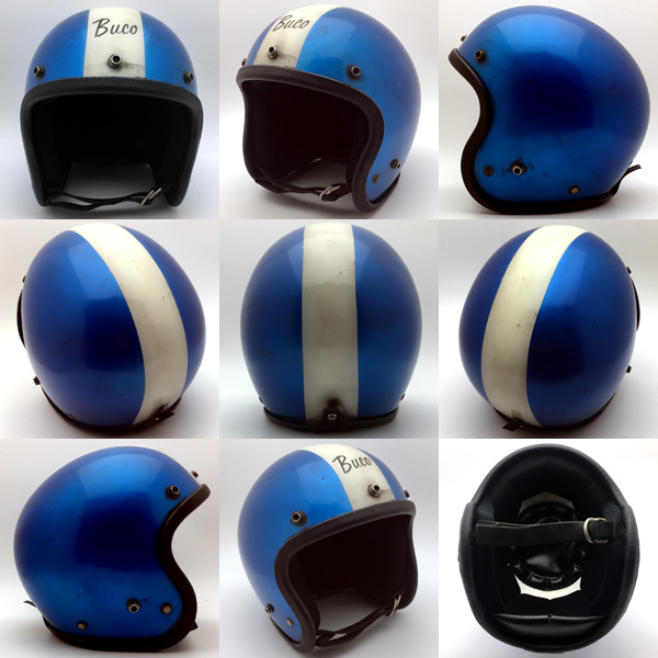 BUCO GT METALLIC BLUE × WHITE 59cm  【海外直輸入中古品】スモールジェットヘルメットオープンフェイスアメリカンブコブルー青色ホワイト白色ラメメタルフレークM〜Lサイズ | SPEED  ADDICT