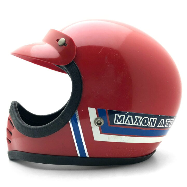 楽天市場】純正バイザー付 MAXON MX A.T.V. RED 57cm 【海外直輸入中古 