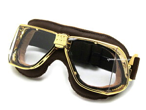 nannini Custom GOGGLEiij[jJX^S[OjBROWN/GOLD × ANTI FOG CLEAR lᎮ4Ꭾbiker shadeoCJ[VF[hKlዾTOXgNVbNJ[pԉpԃWFbgwbgI[
