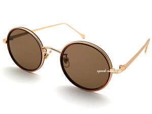 INNER RIM ROUND SUNGLASSiCi[EhTOXjGOLD/BROWN × BROWN }bgS[huEYCi[ZEhVFCvRrt[ɒBዾVvVbNX^C
