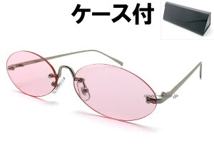 FLAT LENS OVAL SUNGLASSitbgYI[oTOXjSILVER × PINK + KlP[X BLACK Vo[sNԃJWAgl킢JCCYfB[X菬V
