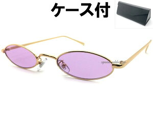 METAL NARROW OVAL SUNGLASSi^i[I[oTOXjGOLD × PURPLE + KlP[X BLACK S[hp[vJ[YɒBዾKl߂˃^t[גVFCvv`v