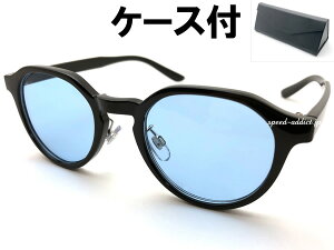 CROWN PANTO BOSTON SUNGLASSiNEpg{XgTOXjBLACK × LIGHT BLUE + KlP[X BLACK ubN Cgu[ J[Y  Ċዾ ɒBKl t t[ y 
