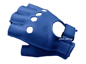 CHURCHILL GLOVE FINGERLESS OT(チャーチルグローブフィンガーレスOT)ELECTRIC BLUE エレクトリックブルー青色指なしタフ頑丈鹿皮本皮レーシングドライブモーターサイクルレザー裏地なし穴あきショ