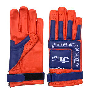 JT Racing USA VINTAGE RACING GLOVEiJT[VOUSAre[W[VOO[ujORANGE × BLUE IW u[ mxO[u T[Lbg _[g It[hp U[O[u g[ vmx re[