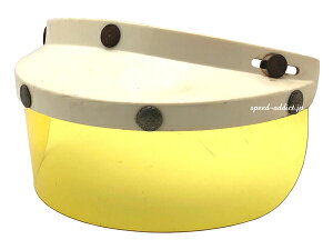 70's VINTAGE PAULSON MODEL VS-3 VISTA SHIELD VISORi70sre[W|[\fVS-3rX^V[hoCU[jWHITE × YELLOW zCg  CG[ F 3snap 3Xibv WFbgwbg  ėp D