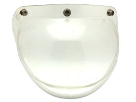 70's VINTAGE TRIM BUBBLE SHIELD（70sビンテージトリムバブルシールド）CLEAR クリア 透明 汎用 定番 スクリーンガード 保護 防風 防塵 防寒 防雨 プロテクター ジェットヘルメット ハーフヘルメット 3スナップ ユニバーサル レトロ
