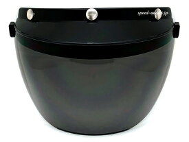 DIN MARKET RT-1N FLIP UP SHIELD（ディンマーケットRT-1Nフリップアップシールド）BLACK × SMOKE スモーク 黒 バイザー 開閉式 可動式 跳ね上げ式 はね上げ式 ラチェット式 スクリーン ocean beetle オーシャンビートル l.a.c 500tx-2