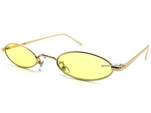 ySALE!!9/27(y)10܂ŁzMETAL NARROW OVAL SUNGLASSi^i[I[oTOXjGOLD × YELLOW S[hCG[FJ[YɒBዾKl߂˃^t[גVFCvO