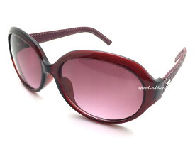 LEATHER TEMPLE BUTTERFLY SUNGLASS（レザーテンプルバタフライサングラス）WINE RED × WINE RED HALF ワインレッド赤グラデーションバーガンディーボルドー紫外線お洒落クリエンテすっぴん隠しインスタ映えエレガント丸型ジャクリーン