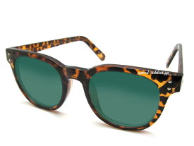 CLASSIC BOSTON SUNGLASS（クラシックボストンサングラス）べっ甲 × DARK GREEN デミ鼈甲べっこうフレームボスリントンレトロクラシカルトラッドカラーグリーンレンズ深緑メガネ眼鏡めがね定番トレンド流行uv