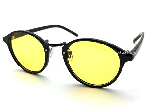 POLARIZED BOSTON SUNGLASSiΌ{XgTOXjBLACK × LIGHT YELLOW Kl CG[Y CgCG[ {Xg^ Eh ی^ fB[X Y O΍ ɒBዾ tFX C 