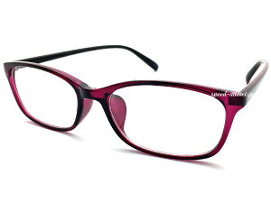 SQUARE NARROW WELLINGTON SUNGLASSiXNGAi[EFgTOXjPURPLE/DARK PURPLE × CLEAR _[Np[vNAYɒBዾ_eKlĂ߂ˎlpVF[vZt[uvJb