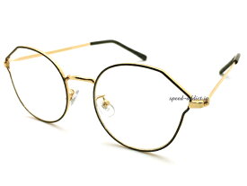 GAP METAL FRAME SUNGLASS（GAPメタルフレームサングラス）GOLD/BLACK × CLEAR 金ゴールド黒ブラック透明クリアレンズ伊達眼鏡だてメガネめがね紫外線カットメンズレディース花粉症金属フレーム丸眼鏡ラウンドシェイプユニセックス隙間