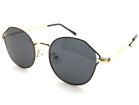 GAP METAL FRAME SUNGLASS（GAPメタルフレームサングラス）GOLD/BLACK × SMOKE 金ゴールド黒ブラックスモークレンズ紫外線カット花粉症日差し金属フレーム丸眼鏡ラウンドシェイプ男女兼用uv流行トレンドアイウェアメンズレディース