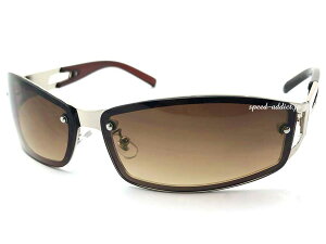 BACK RIM METAL NARROW SUNGLASSiobN^i[TOXjSILVER × YELLOW BROWN HALF Vo[CG[uEn[tChIInZn_eKlxȂY傢Reh