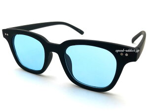 SQUARE WELLINGTON RUBBER FRAME SUNGLASSiXNGAEFgo[t[TOXjBLACK × BLUE ubN}bgR[gu[t[_eKlghACEFAtH[}X^C