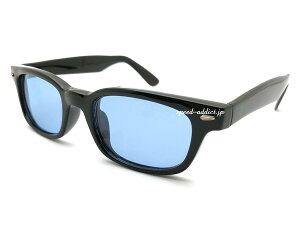 CLASSIC SQUARE NARROW WELLINGTON SUNGLASSiNVbNXNGAi[EFgTOXjBLACK × LIGHT BLUE ubNCgu[J[Y_eKlJWAX|[chCuOJb