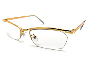 METAL NARROW HALF RIM SUNGLASSi^i[n[tTOXjGOLD × CLEAR S[hNA^bNiC[t[ɒBዾACEFA傢IIReV[voCJ[