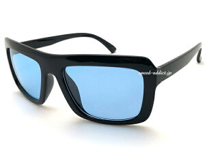 POLARIZED SQUARE TEARDROP SUNGLASSiΌXNGAeBAhbvTOXjBLACK × ΌLIGHT BLUE ubNCgu[J[YlpY߃ZhCu]ԃStXL[Xm{W