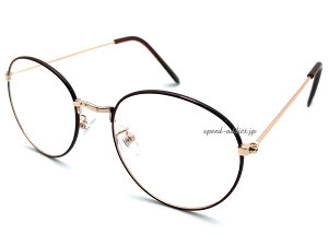  METAL BOSTON SUNGLASSi󃁃^{XgTOXjBROWN/GOLD × CLEAR uES[hY^t[tOp`^ɒBዾNVbNԃVvmIV[vWptBb