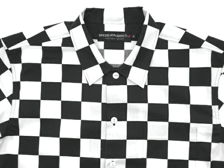 楽天市場】CHECKER SHIRT S/S（チェッカーシャツ半袖） 白黒市松模様 