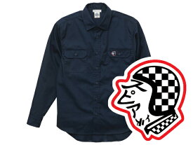 WORK SHIRT SPEED ADDICT TRADE MARK（ワークシャツスピードアディクトトレードマーク）NAVY 紺ネイビーウエスタンシャツデニムシャツ長袖シャツロックマウントrock mounthbarcwranglerラングラーleelevi'sralph lauren rrl70s