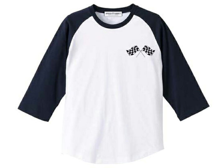 楽天市場】CHECKER FLAGS Raglan 3/4 Sleeves T-shirt（チェッカー 