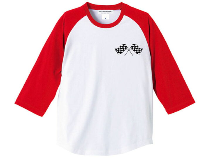 楽天市場】CHECKER FLAGS Raglan 3/4 Sleeves T-shirt（チェッカー 
