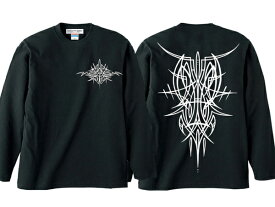 POTS DESIGN PINSTRIPE L/S T-shirt（ポッツデザインピンストライプロングスリーブTシャツ）BLACK 長袖ロンthot rodホットロッドkustom kulturevon dutchヴォンダッチed rothエドロスrat finkラットフィンク古着アメカジ30s40s50s60s