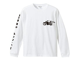 SPEED ADDICT 手書き風 L/S T-shirt（スピードアディクトTシャツ）WHITE 白長袖tシャツロンtee世界最速のインディアンモトサイクルindian motocycleボンネビルドラッグレースnascarマン島ttレースmotogphrd栄光のルマンon any sunday古着