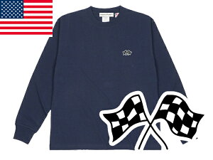 USA�R�b�g�� SUPER HEAVY WEIGHT CHECKER FLAGS L/S T-shirt�i�X�[�p�[�w���B�[�E�F�C�g�`�F�b�J�[�t���b�O�����O����T�V���c�jNAVY �l�C�r�[ �� �����e�B�[ motogp nascar �n�[���[ �g���C�A���t �x�X�p �p��