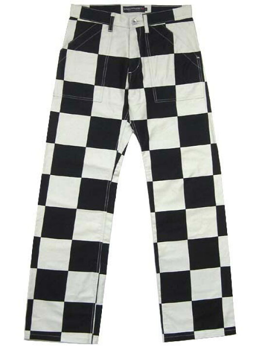 楽天市場】CHECKER PANTS（チェッカーパンツ）WHITE × BLACK ベイカー  