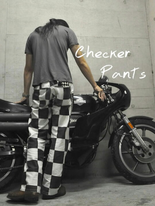 楽天市場】CHECKER PANTS（チェッカーパンツ）WHITE × BLACK ベイカー  