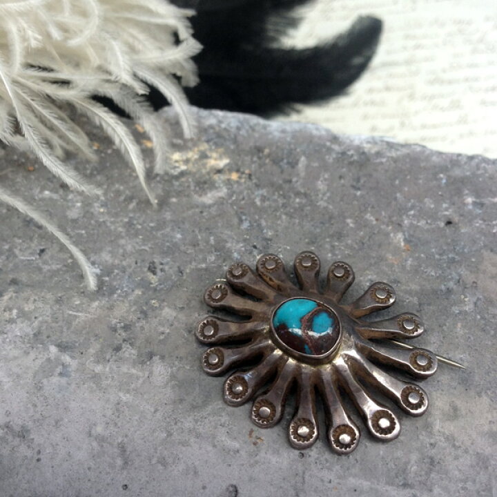 楽天市場】Bisbee Turquoise Silver Brooch（ビズビーターコイズ 