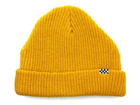 KNIT CAP（ニットキャップ）CHECKER MUSTARD イエロー 黄色 ニット帽子 ワッチキャップ ビーニー シンプル キャップ ミニオン 登山 メンズ レディース ピスネーム ワンポイント アウトドア ハイキング ファッション 防寒 暖かい チェッカー