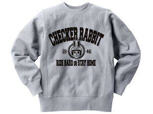 Reverse Weave TYPE CHECKER RABBIT COLLEGE LOGO SWEAT�i���o�[�X�E�B�[�u�^�C�v�`�F�b�J�[���r�b�g�X�E�F�b�g�jGRAY �ۃO���[ ���r�b�g�X�N�[�^�[ �W���j�A �X�[�p�[�t���[ s301 s601 �S�X�N�[�^�[ �V���o�[