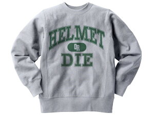 Reverse Weave TYPE HELMET OR DIE SWEAT�i���o�[�X�E�B�[�u�^�C�v�X�E�F�b�g�jGRAY × GREEN �O���[ �J���b�W�v�����g �J���b�W���S yale bell buco shoei arai simpson ocean beetle �x�� �u�R �V���E�G�C �A���C tt&co. gr