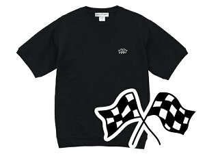 CHECKER FLAGS SWEAT S/S�i�`�F�b�J�[�t���b�O�X�E�F�b�g�����jBLACK �� �u���b�N �����X�E�F�b�g�V���c �����g���[�i�[ t�V���c ���� ���p�C�� �����b�y�� �t�����`�e���[ ���[�T�[ ���[�V���O �h