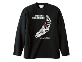 THE HELMET UNDERGROUND L/S T-shirt（ヘルメットアンダーグラウンドロングスリーブTシャツ）BLACK 黒ブラック長袖teeロンtヴェルベットアンダーグラウンド＆ニコvelvet underground&nicodensoデンソーイリジウムタフchampion spark plug