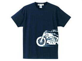 スピードアディクト サイドプリント T-shirt（SPEED ADDICTサイドプリントTシャツ）NAVY 紺ネイビーフラットヘッドサイドバルブナックルヘッドパンヘッドショベルヘッドスポーツスターxlxr8831200エボビッグツインカムダイナソフテイル