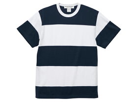 SUPER BOLD BORDER T-shirt（スーパーボールドボーダーTシャツ）NAVY × WHITE ネイビーホワイト紺白しましま縞々ラガーシャツラグビー太ボーダーワイドボーダー幅広ボーダー太ピッチボーダースポーツカジュアル