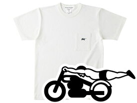 スピードアディクト POCKET T-shirt（SPEED ADDICTポケットTシャツ）NATURAL 白生成りアイボリーポケtee刺繍ワッペンワンポイント世界最速のインディアンモトサイクルindian motocycleボンネビルソルトフラッツドラッグレースnascar