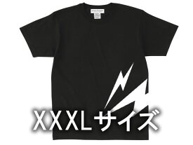 XXXLサイズ LIGHTNING BOLT サイドプリント T-shirt（3XL SIZE ライトニングサイドプリントTシャツ）BLACK 稲妻雷カミナリ族暴走族サンダーボルトサンダーヘッダーショベルヘッド大きめサイズビッグサイズ超特大ゆったりアメリカンバイク