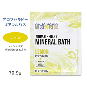 �I�[���J�V�A �A���}�Z���s�[�~�l�����o�X ������ ������ 70.9g (2.5oz) Aura Cacia Lemon Aromatherapy Mineral Bath �G�i�W���C�W���O �G�b�Z���V�����I�C�� �o�X�^�C�� �G�l���M�[ �y�p�[�~���g ���[�Y�}