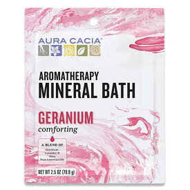 AURA CACIA ゼラニウム ミネラル バス 入浴剤 70.9g（2.5oz） オーラカシア Comforting Geranium Mineral Bath 2.5oz 70.9g【お取り寄せ商品】