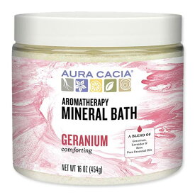 AURA CACIA ゼラニウム ミネラル バス 入浴剤 454g（16oz） オーラカシア【お取り寄せ商品】
