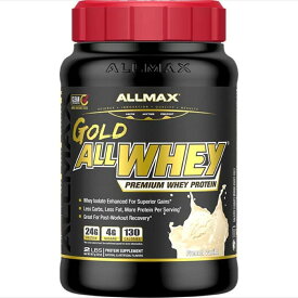 オールマックス ゴールド オールホエイ プロテイン バニラ味 908g ALLMAX GOLD ALLWHEY Protein 2lbVanilla 【お取り寄せ商品】